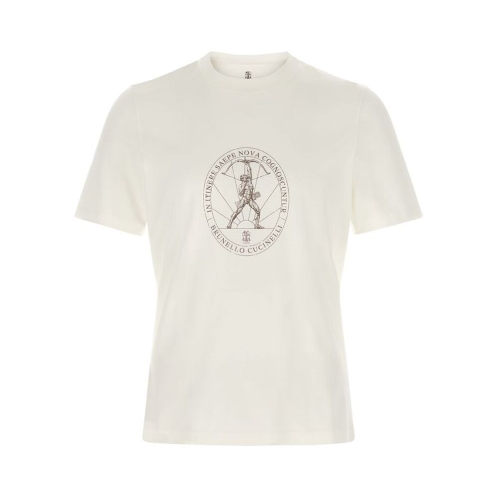 Brunello Cucinelli White Cotton Men's T-Shirt